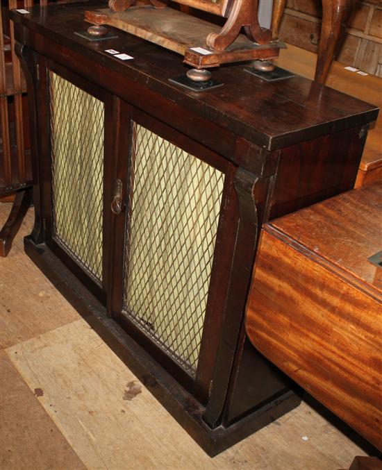 Regency rosewood side cabinet(-)